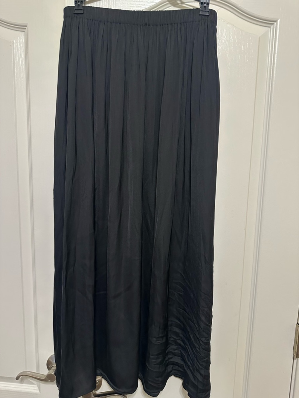 Kori Black silky Maxi Skirt